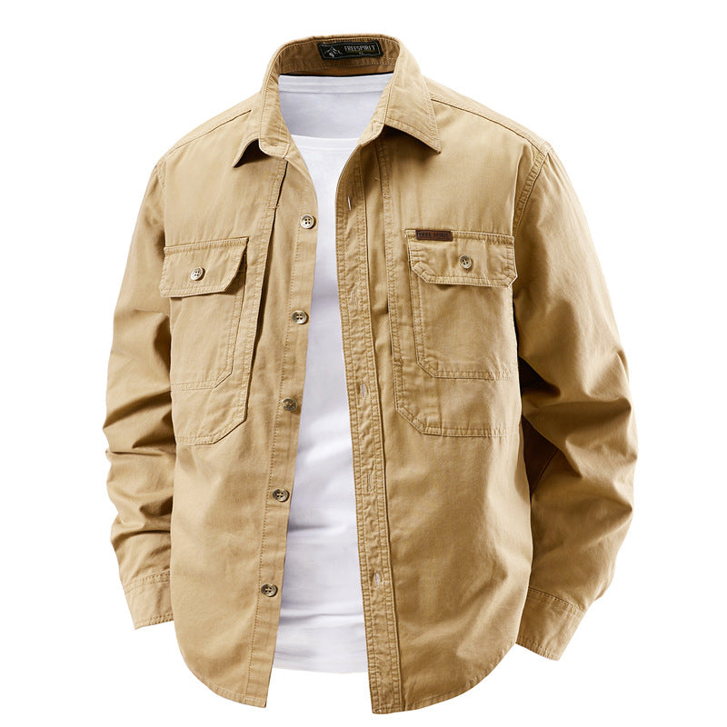 Pure Cotton Multi-Pocket Work Jacket