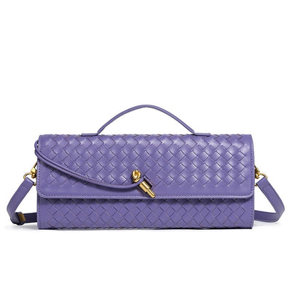 Soft Handmade Woven PU Leather Organ Crossbody Bag