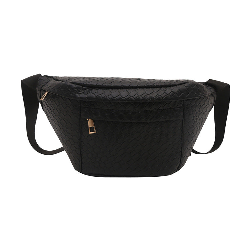 Solid-color casual chic crossbody bag