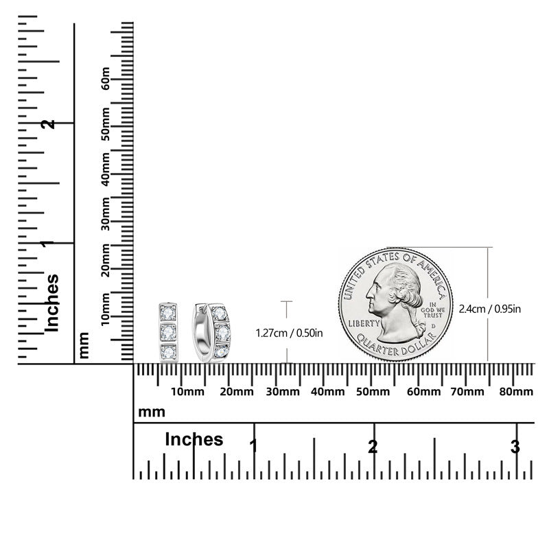 Moissanite Oorbel Oorbel S925 Sterling Zilver Zwart En Wit