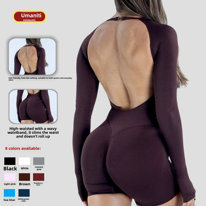 Womens Quick-Dry Yoga Fitness Jumpsuit