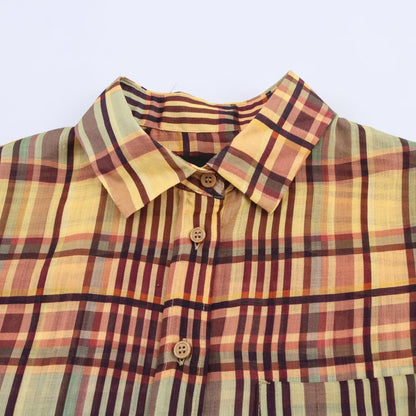 Top linen checkered shirt