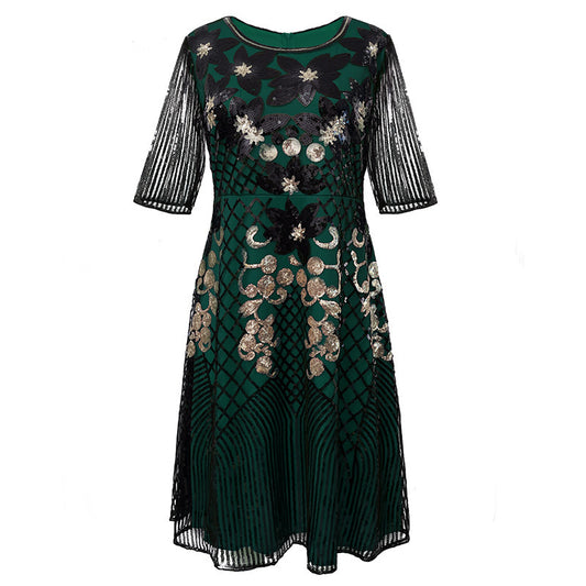 Vintage Gatsby-jurk uit de jaren 1920 met pailletten