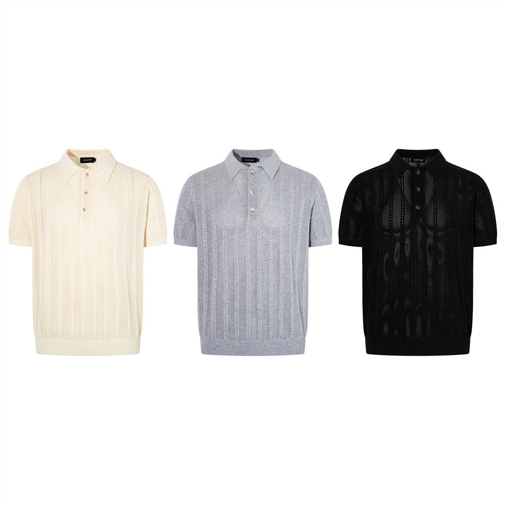 Flip collar short sleeved T-shirt cover up