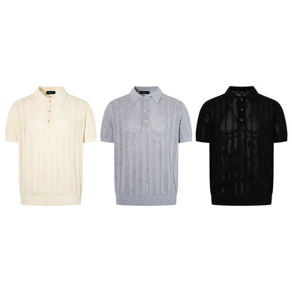 Flip collar short sleeved T-shirt cover up