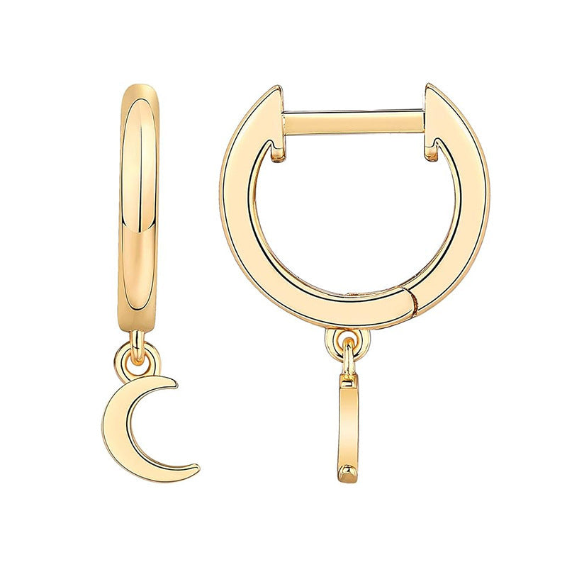 Brass Electroplated Zircon Stud Earrings