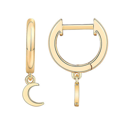 Brass Electroplated Zircon Stud Earrings