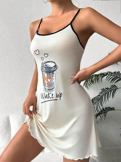 Womens Short Sleeveless Nightdress