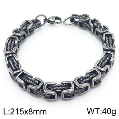 Byzantine Twist Titanium Steel Bracelet