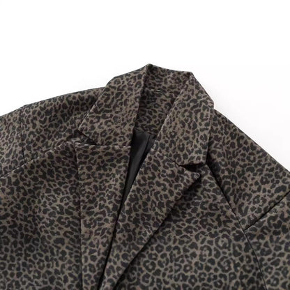 Losse casual damesjas met dierenprint