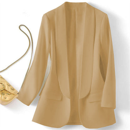 Womens Solid Color Lapel Blazer