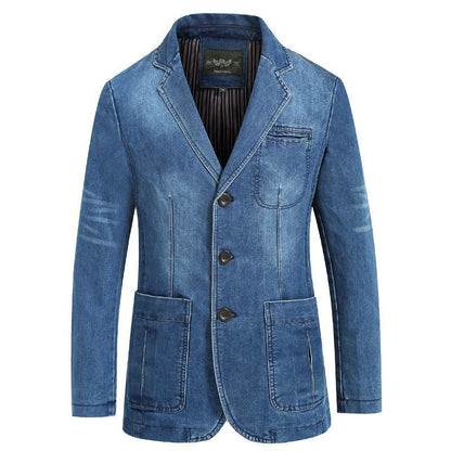 Mens Casual Denim Suit