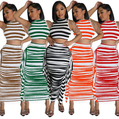 Zebrapatroon tweedelig set