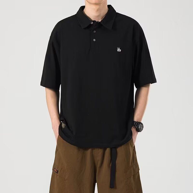 Summer minimalist lapel top polo shirt