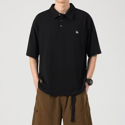 Summer minimalist lapel top polo shirt