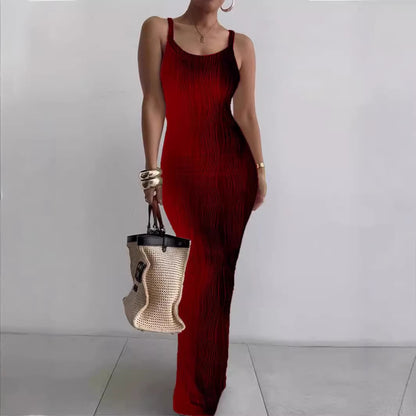 Summer Women's Fitted Sleeveless Elegant Long Dress Bodycon Dress