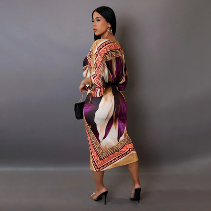 Positionering Bedrukking Off-the-shoulder Split Rokpak