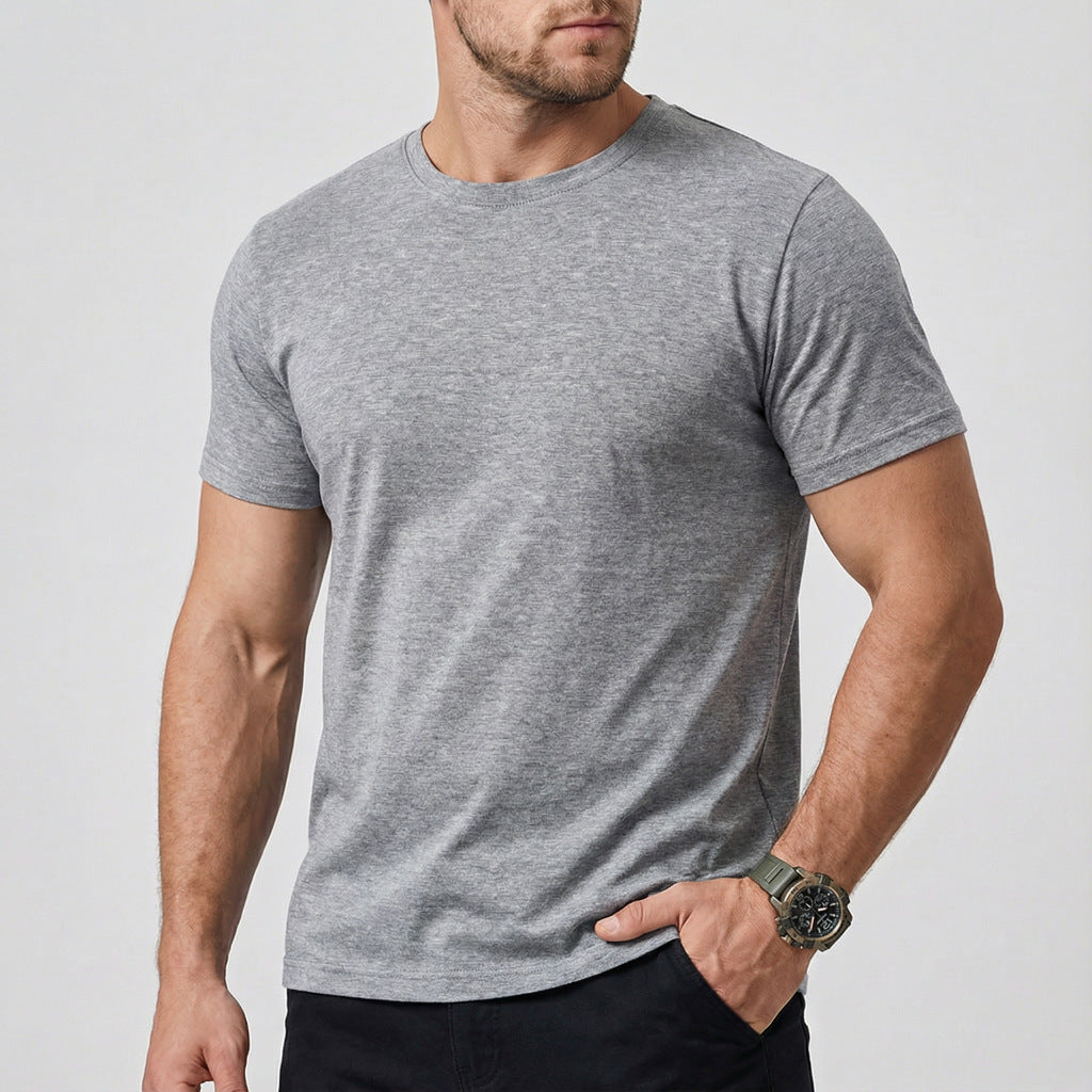 Mens Round Neck Short Sleeve T-Shirt