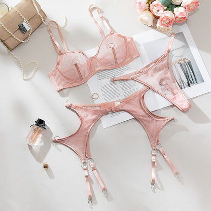 Sexy lingerieset van mesh met ringen
