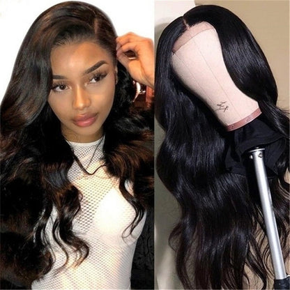 Medium Part Long Curly Synthetic Wig with Large Waves