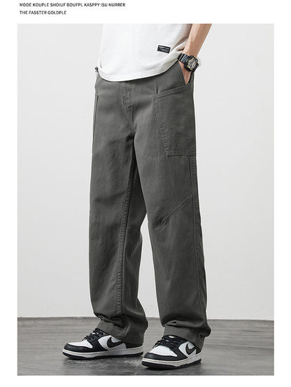 Amerikaanse casual cargobroek met grote zakken