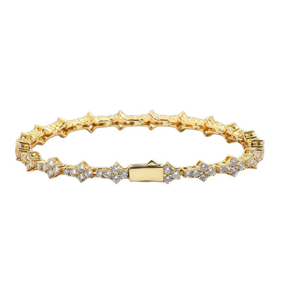 Hip Hop Cross Zircon Bracelet