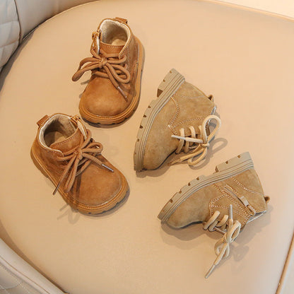 Children's fleece soft-soled Martens boots