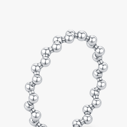 S925 Sterling Silver Beaded Ring