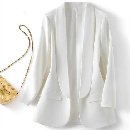 Womens Solid Color Lapel Blazer