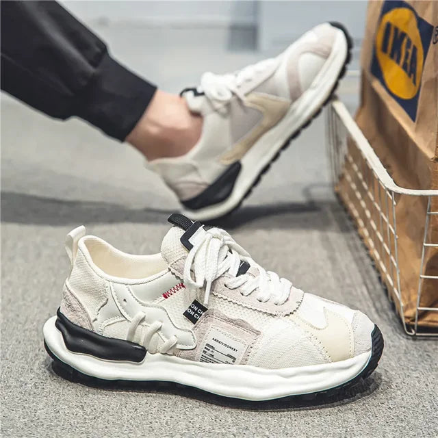 Men's Sneakers  New Casual Shoes for Men Versatile Outdoor Breathable Running Shoes Mesh Lace Up Male Flats Tenis Masculino