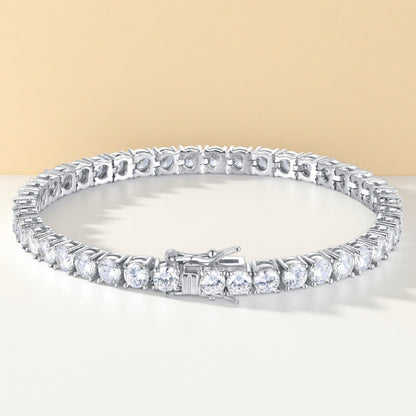 Classic 18K Gold Electroplated Tennis Bracelet with Zircon/Moissanite Stones