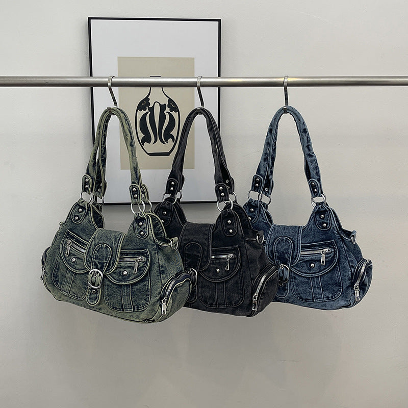 Retro Denim Women Shoulder Bag