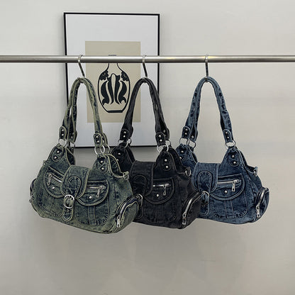 Retro Denim Women Shoulder Bag
