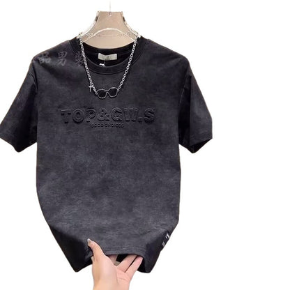 Short Sleeve Men's Tie-Dye Round Neck Versatile Leisure Half Sleeve T-Shirt