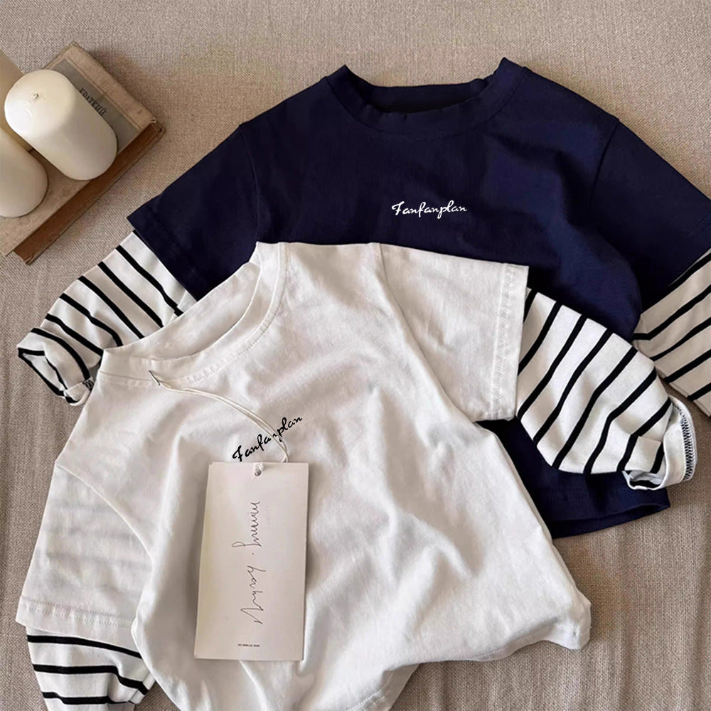 Children's Long Sleeve Striped Two-Piece