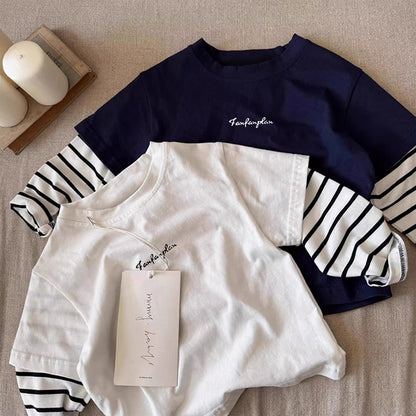 Children's Long Sleeve Striped Two-Piece