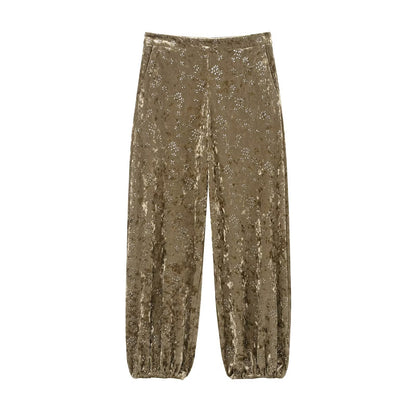 Velvet waistband suit jacket+pants set