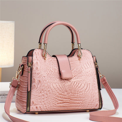PU crossbody/handtas voor dames met krokodillenprint