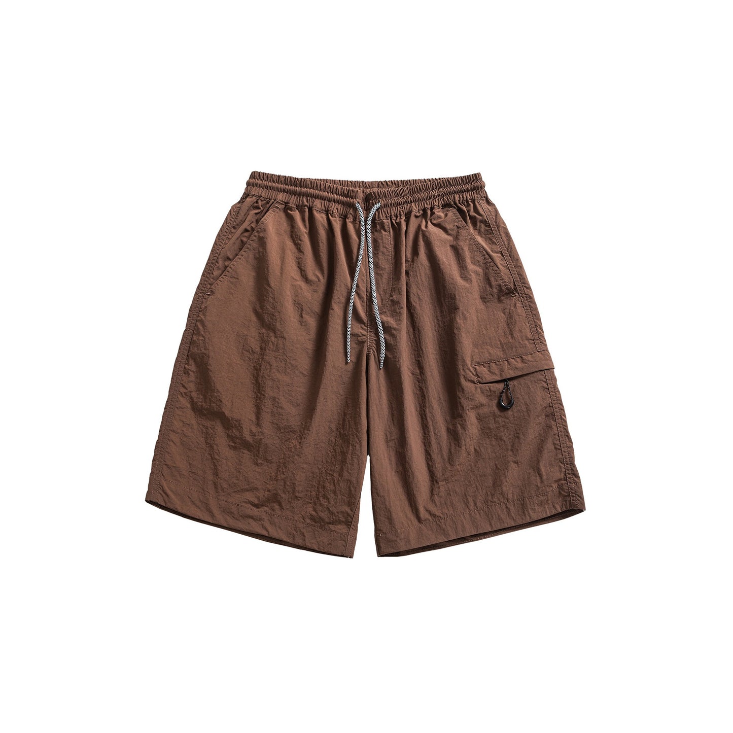 Simple Solid Color Quick-Dry Shorts for Men, Loose Casual Sports Five-Quarter Pants