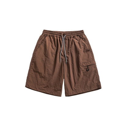 Simple Solid Color Quick-Dry Shorts for Men, Loose Casual Sports Five-Quarter Pants