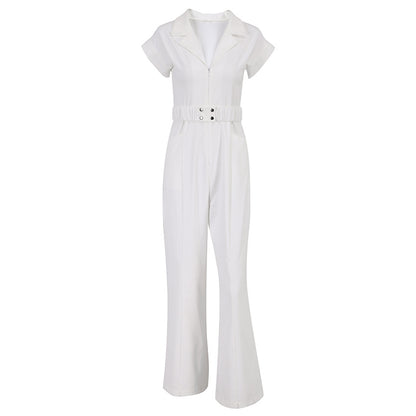 Summer New Fashion Women's Clothing Temperament Commuter Waist Trend Design Sense Niche Jumpsuit