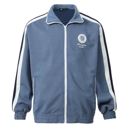 Splicing contrasting cardigan sweatshirt