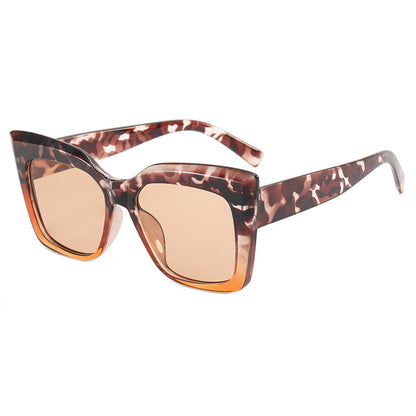 New Large Frame Retro Fashion Sunglasses Ins Catwalk Street Shooting Men And Women Sunglasses