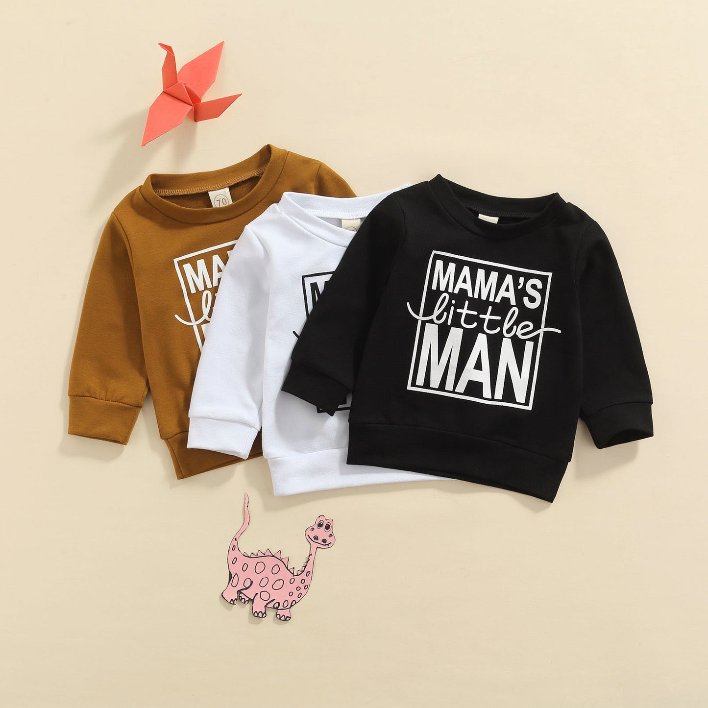 Sweatshirt voor baby/jongens met tekstprint