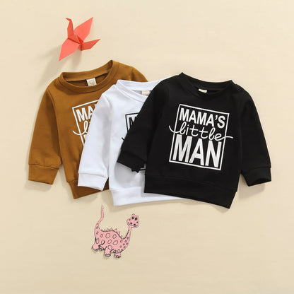Sweatshirt voor baby/jongens met tekstprint