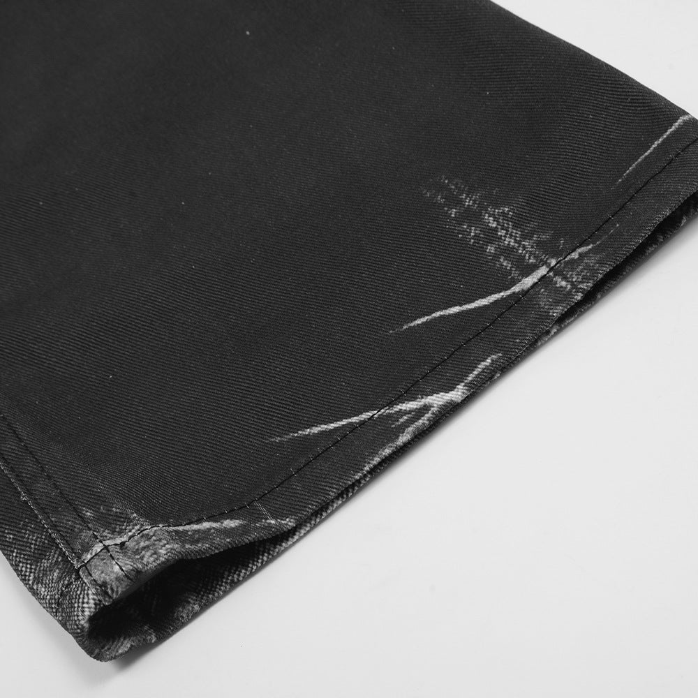 Paint spray painted jeans