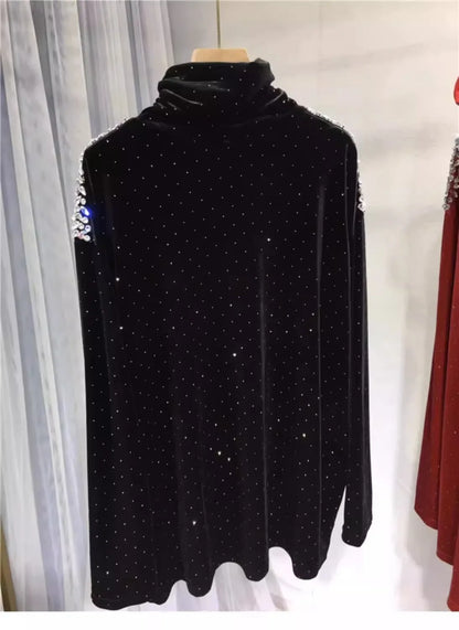 Luxe coltrui met strassversiering plus size