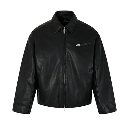 Leather jacket and cotton jacket