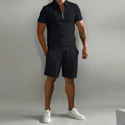 Polo casual loose short sleeved shorts sports suit