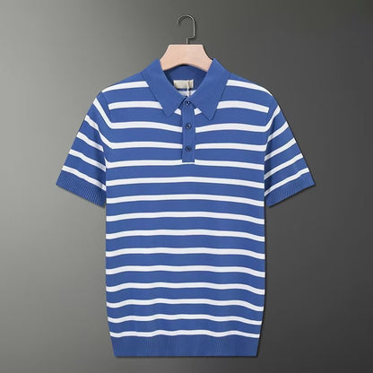 Summer ice silk breathable knitted men's T-shirt